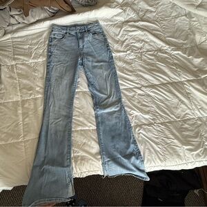 American Eagle Women’s Jeans Size 4 LONG Curvy Super Hi-Rise Flare Stretch